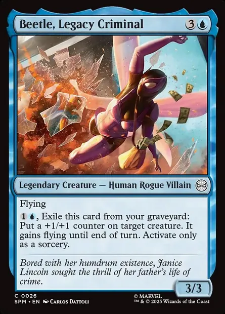 Beetle, Legacy Criminal, Magic card SPM 26 — Marvel's Spider-Man set