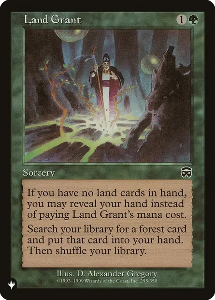 Land Grant, Magic card PLST MMQ-255 — The List set