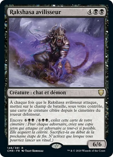 Rakshasa avilisseur, carte Magic CMR 146 — extension Commander Legends