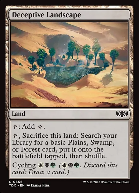 Deceptive Landscape, Magic card TDC 356 — Tarkir: Dragonstorm Commander set