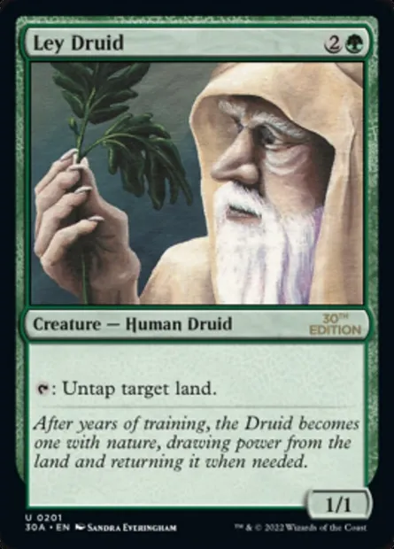 Druide des leys, carte Magic 30A 201 — extension 30th Anniversary Edition