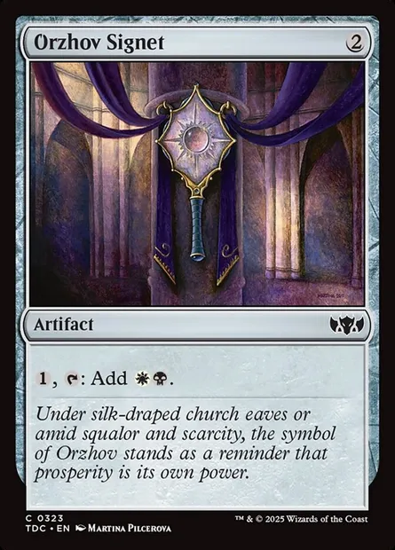 Orzhov Signet, Magic card TDC 323 — Tarkir: Dragonstorm Commander set