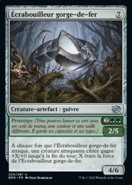 Écrabouilleur gorge-de-fer, carte Magic BRO 200 — extension La Guerre Fratricide