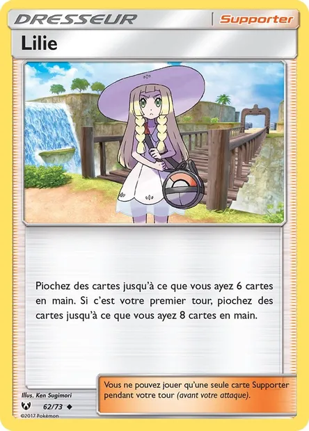 Lilie, carte Pokémon SLG 62 — extension Légendes Brillantes