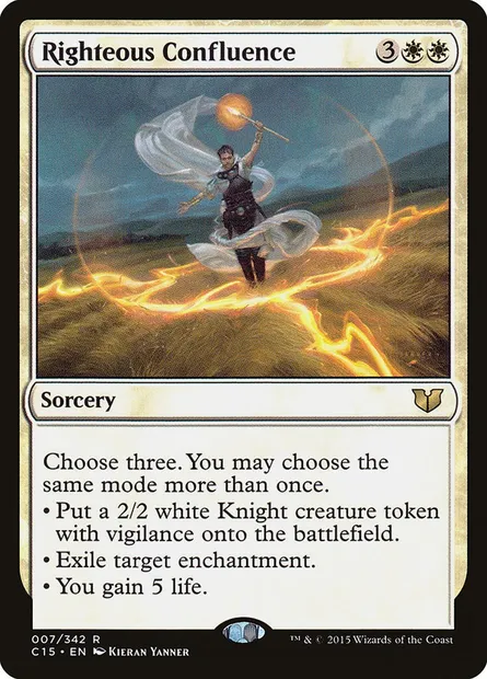 Righteous Confluence, Magic card C15 7 — Commander 2015 set
