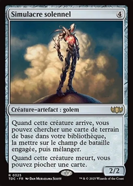 Simulacre solennel, carte Magic TDC 325 — extension Tarkir: Dragonstorm Commander