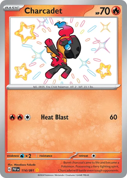Charcadet, Pokémon card PAF 114 — Paldean Fates set