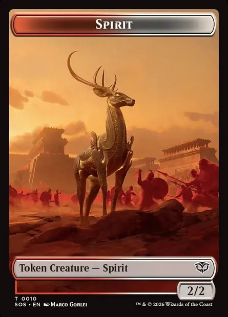 Spirit, carte Magic TSOS 10 — extension Secrets of Strixhaven Tokens