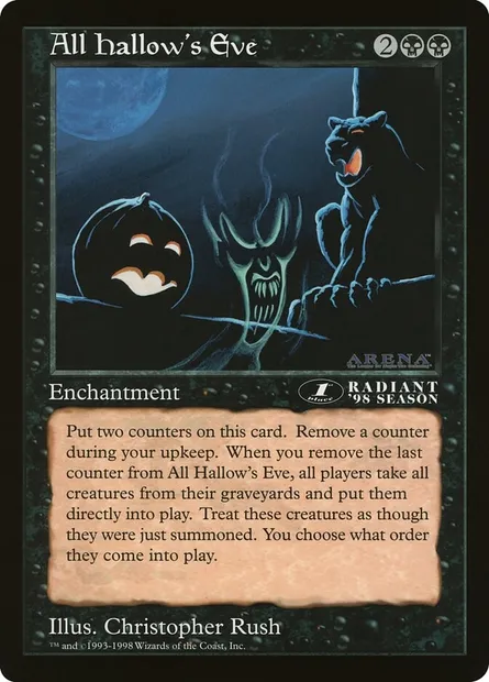 All Hallow's Eve, Magic card OLEP 42 — Oversized League Prizes set