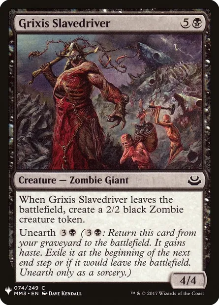 Grixis Slavedriver, Magic card PLST MM3-74 — The List set