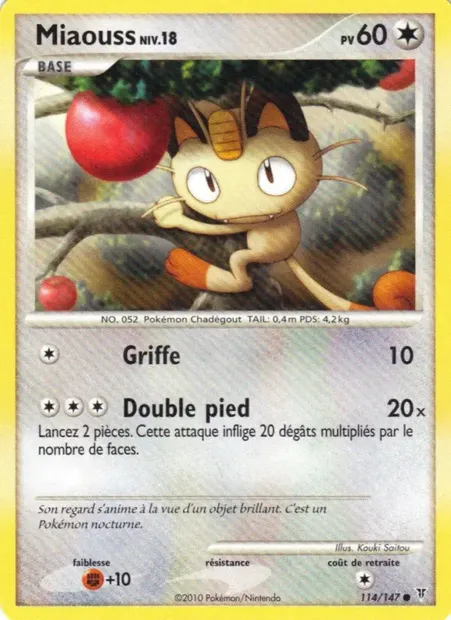 Miaouss, carte Pokémon SV 114 — extension Vainqueurs Suprêmes