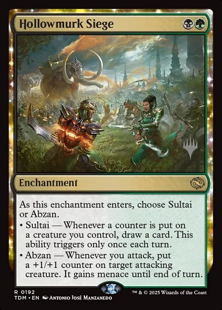 Hollowmurk Siege, Magic card PTDM 192p — Tarkir: Dragonstorm Promos set