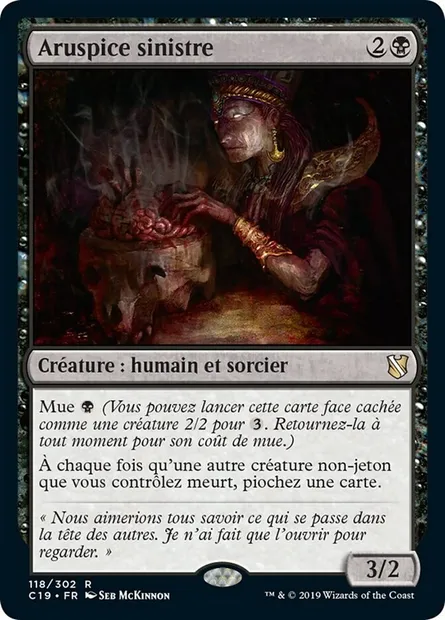Aruspice sinistre, carte Magic C19 118 — extension Commander 2019