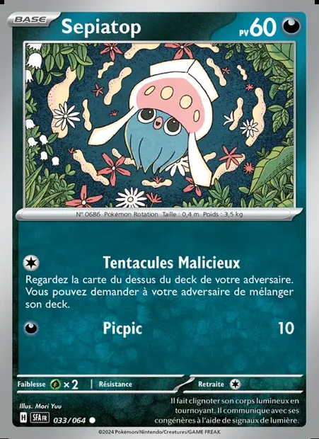 Sepiatop, carte Pokémon SFA 033 — extension Fable Nébuleuse