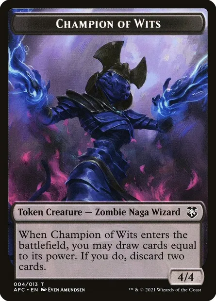 Championne d'esprits, carte Magic TAFC 4 — extension Forgotten Realms Commander Tokens