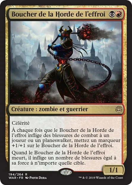 Boucher de la Horde de l'effroi, carte Magic WAR 194 — extension La guerre des Planeswalkers
