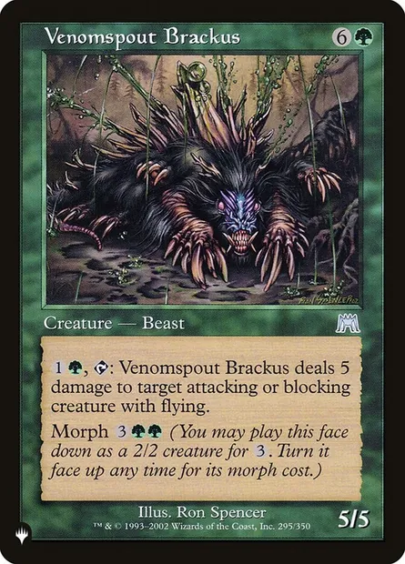 Venomspout Brackus, Magic card PLST ONS-295 — The List set