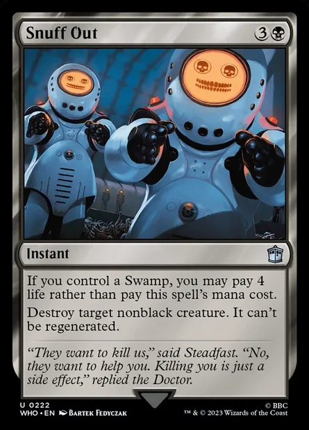 Snuff Out, Magic card WHO 222 — Doctor Who set