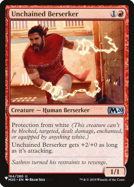 Unchained Berserker, Magic card PLST M20-164 — The List set