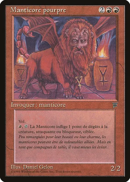 Manticore pourpre, carte Magic REN 80 — extension Renaissance