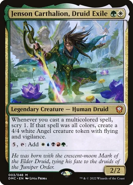 Jenson Carthalion, Druid Exile, Magic card DMC 3 — Dominaria United Commander set