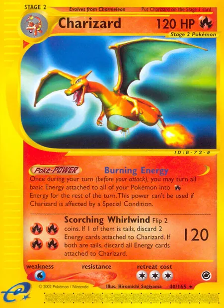 Charizard, Pokémon card EX 40 — Expedition Base Set set