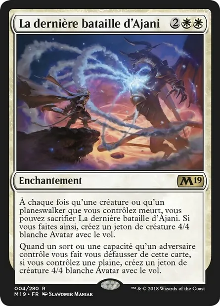 La dernière bataille d'Ajani, carte Magic M19 4 — extension Core Set 2019