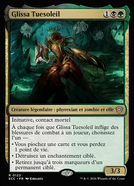 Glissa Tuesoleil, carte Magic ECC 122 — extension Lorwyn Eclipsed Commander