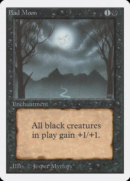 Bad Moon, Magic card 2ED 94 — Unlimited Edition set