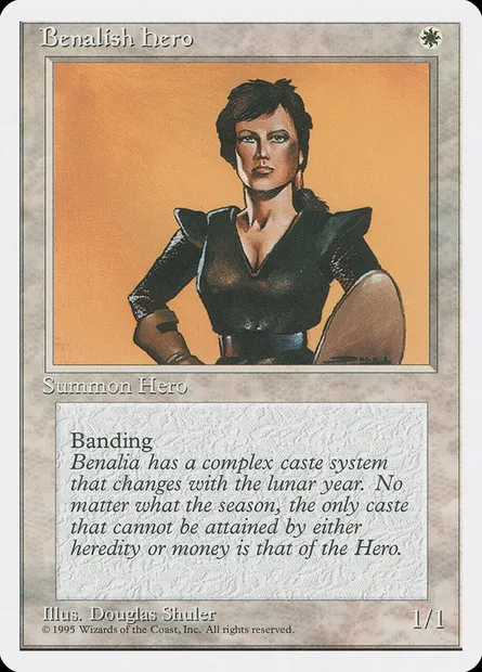 Benalish Hero, Magic card 4ED 7 — Fourth Edition set