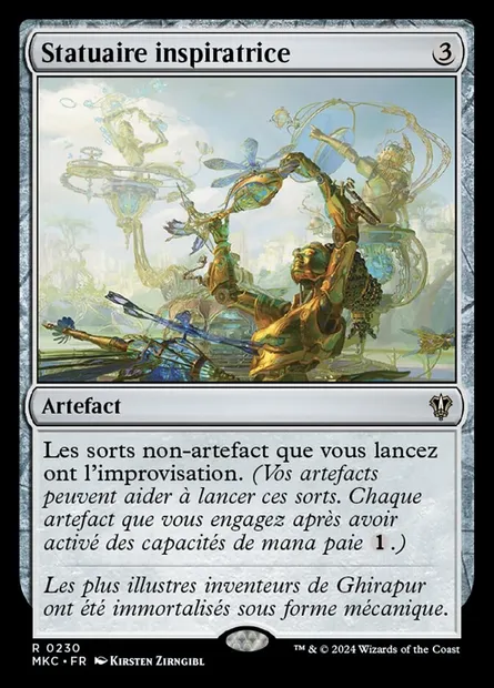 Statuaire inspiratrice, carte Magic MKC 230 — extension Murders at Karlov Manor Commander