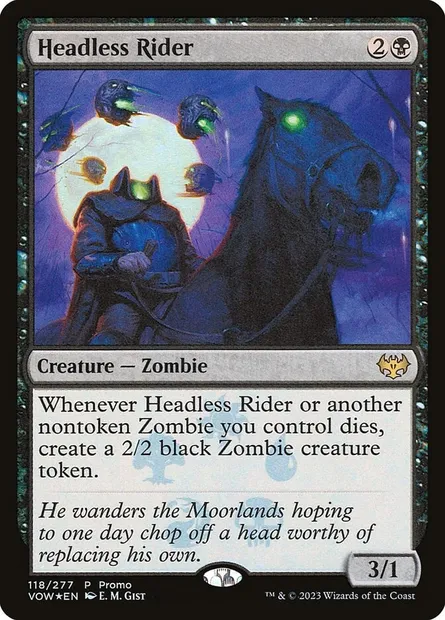 Headless Rider, Magic card PVOW 118★ — Innistrad: Crimson Vow Promos set