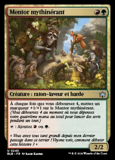 Mentor mythinérant, carte Magic BLB 240 — extension Bloomburrow