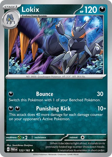 Lokix, Pokémon card PAR 122 — Paradox Rift set