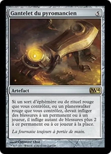 Gantelet du pyromancien, carte Magic M14 214 — extension Magic 2014