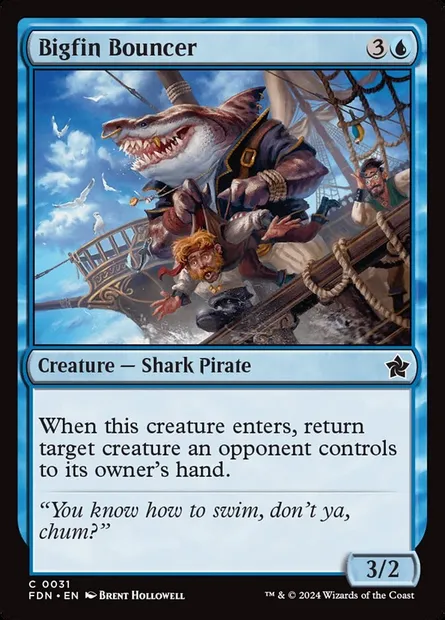 Bigfin Bouncer, Magic card FDN 31 — Foundations set