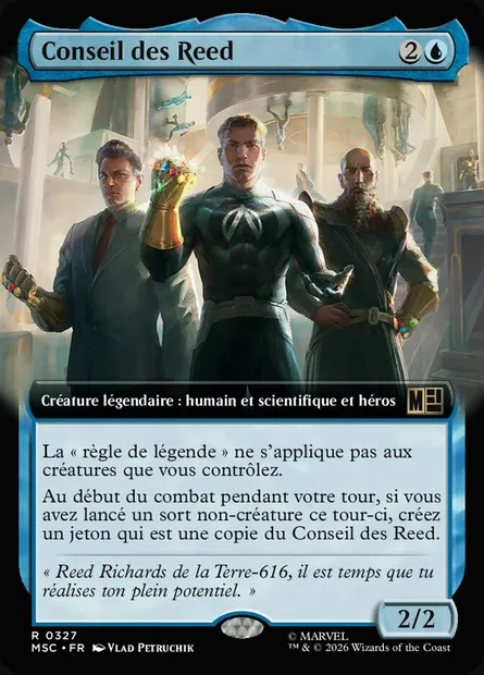 Conseil des Reed, carte Magic MSC 327 — extension Marvel Super Heroes Commander