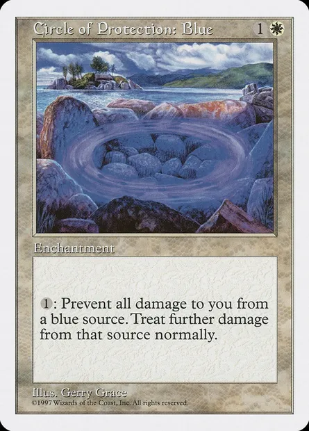 Circle of Protection: Blue, Magic card 5ED 18 — Fifth Edition set