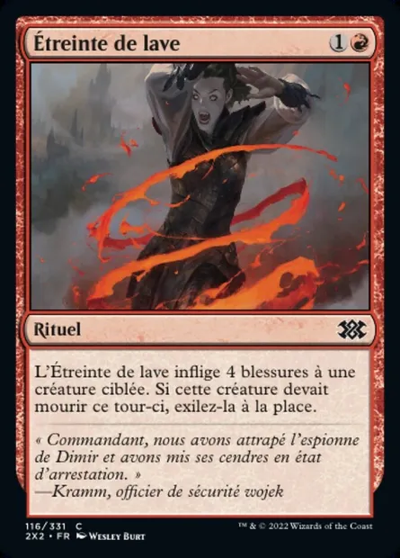 Étreinte de lave, carte Magic 2X2 116 — extension Double Masters 2022