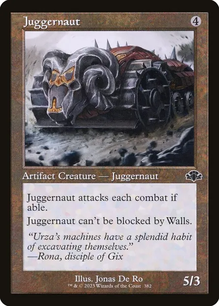 Juggernaut, Magic card DMR 382 — Dominaria Remastered set
