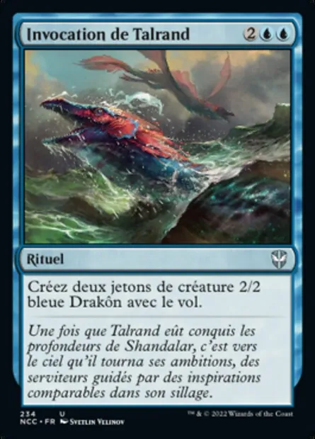 Invocation de Talrand, carte Magic NCC 234 — extension New Capenna Commander