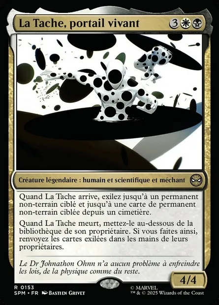 La Tache, portail vivant, carte Magic SPM 153 — extension Marvel's Spider-Man