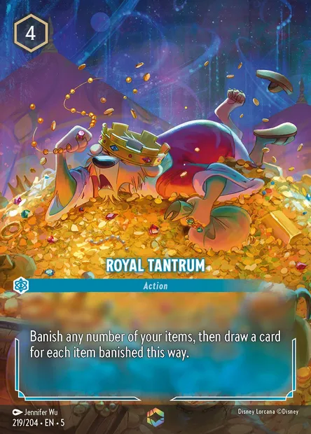 Royal Tantrum, Disney Lorcana card CH5-219 — Shimmering Skies set