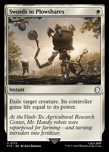 Swords to Plowshares, Magic card PIP 173 — Fallout set