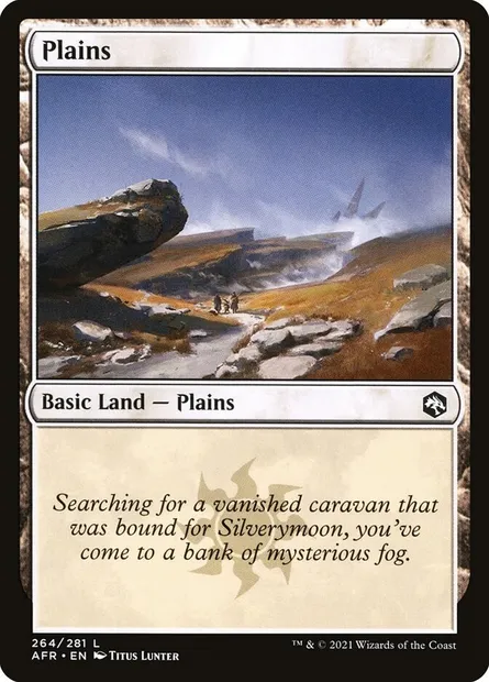 Plains, Magic card AFR 264 — Adventures in the Forgotten Realms set