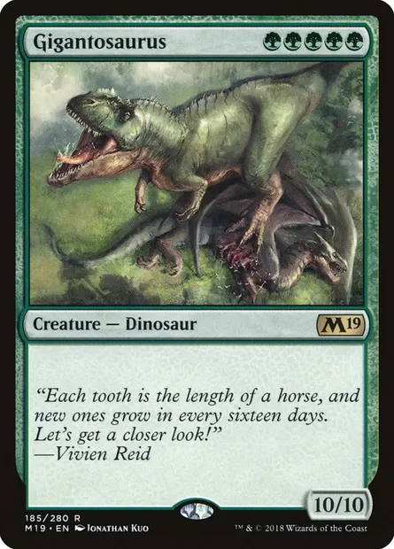 Gigantosaurus, Magic card M19 185 — Core Set 2019 set