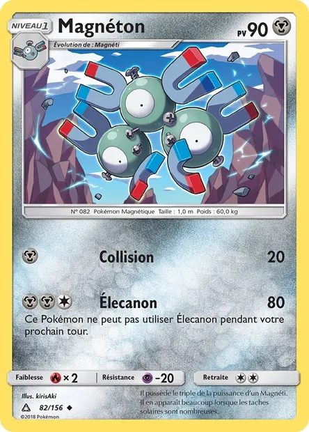 Magnéton, carte Pokémon UPR 82 — extension Ultra-Prisme