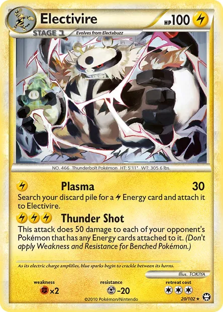 Electivire, Pokémon card TM 20 — Triumphant set