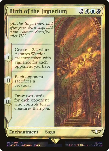 Genèse de l'Imperium, carte Magic 40K 107★ — extension Warhammer 40,000 Commander