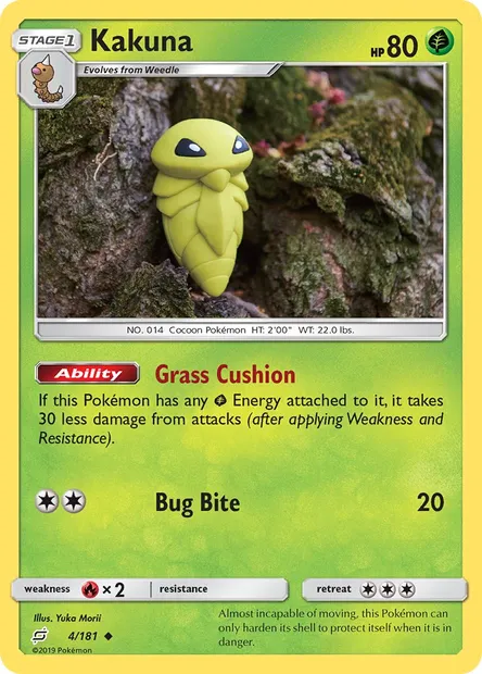Kakuna, Pokémon card TEU 4 — Team Up set
